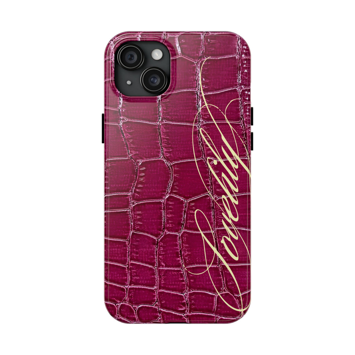 pink croc+  stacked phone case