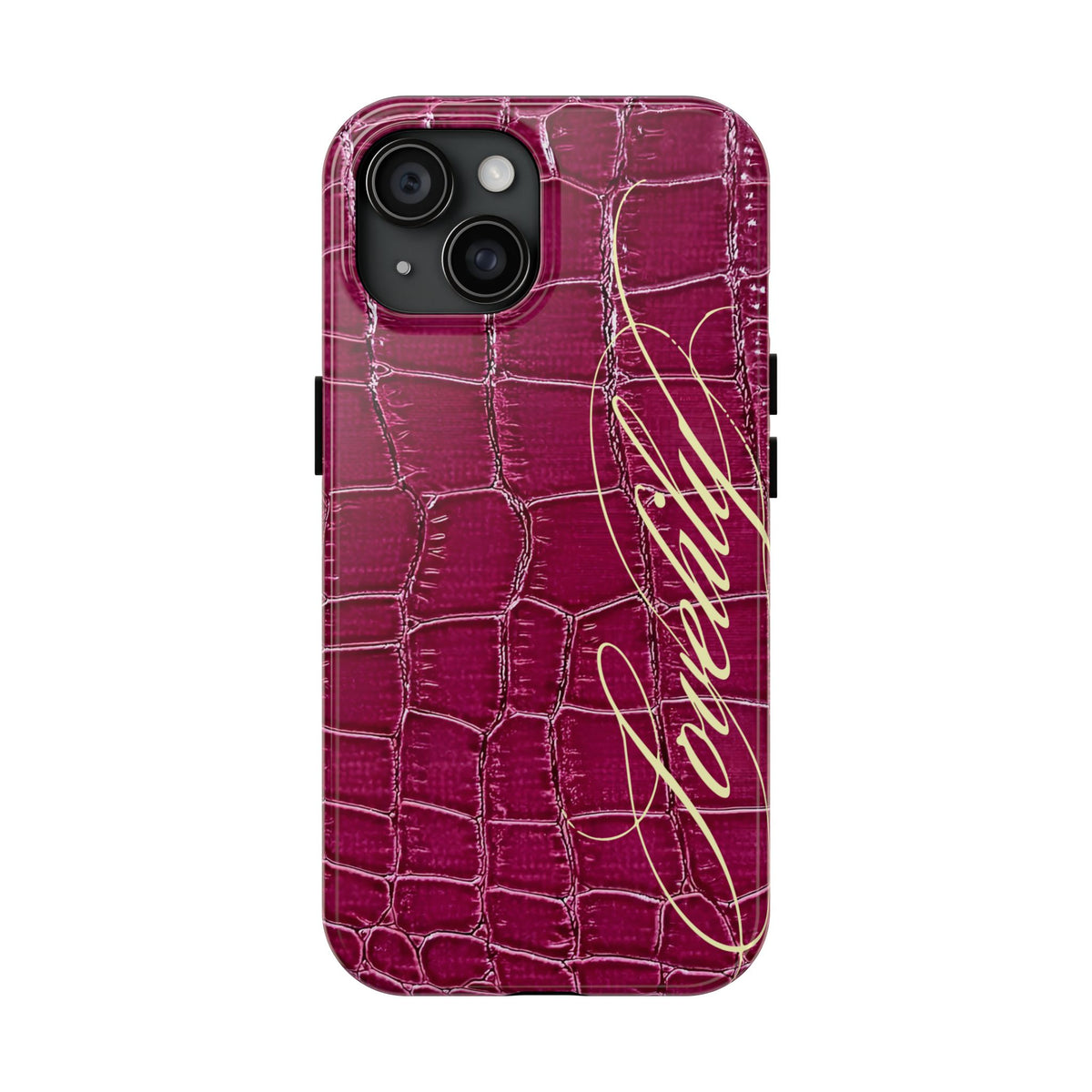 pink croc+  stacked phone case