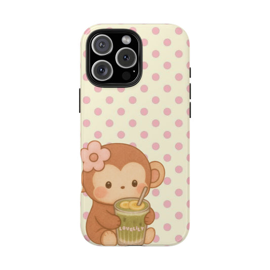 banana matcha monkey! stacked phone case