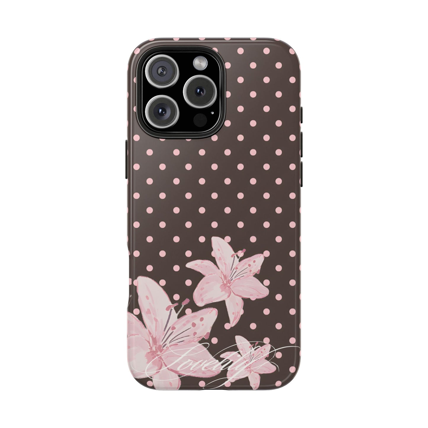 simple polka flowers! stacked phone case