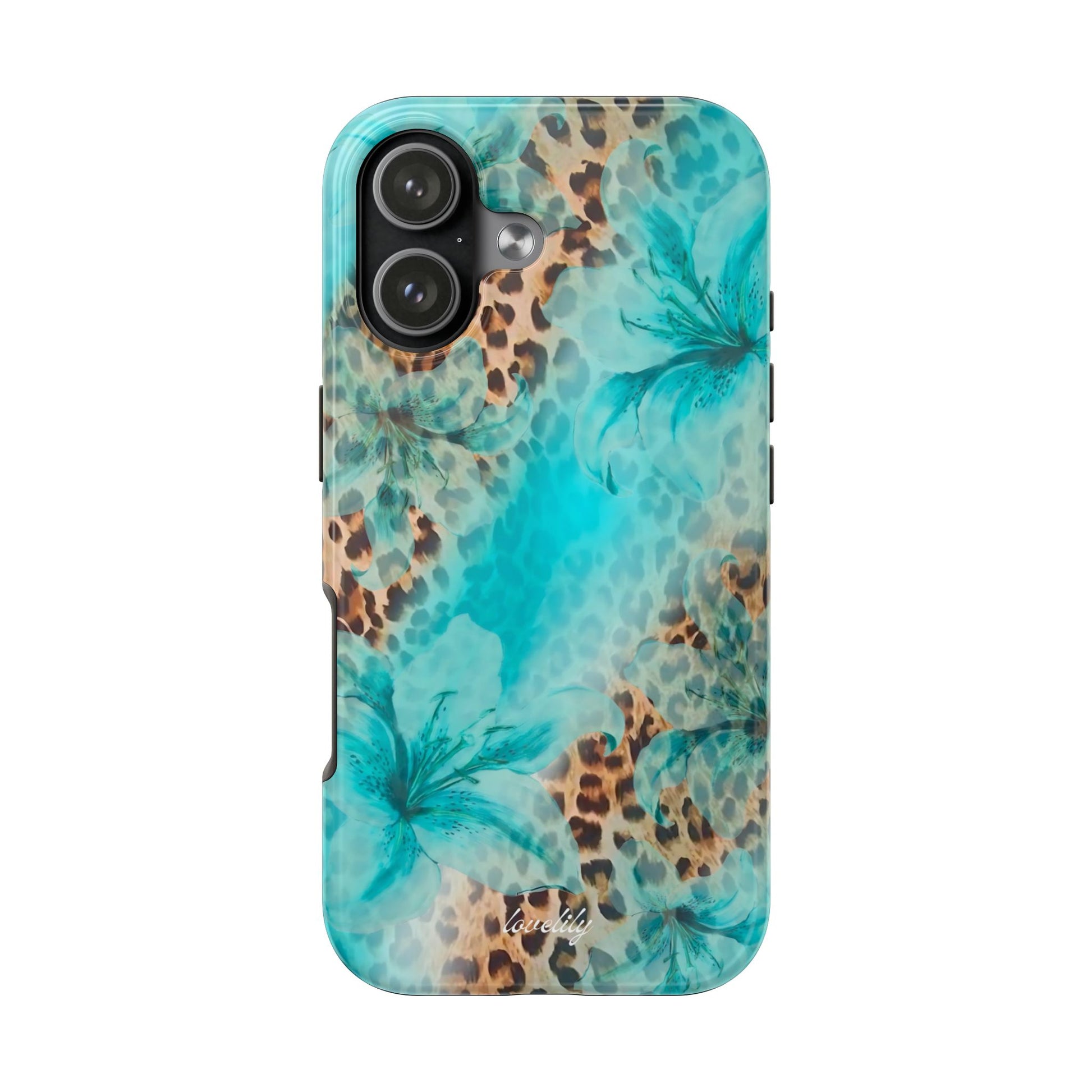 blue leopard lily stacked phone case – lovelilylittleshop blue leopard lily stacked phone case – lovelilylittleshop