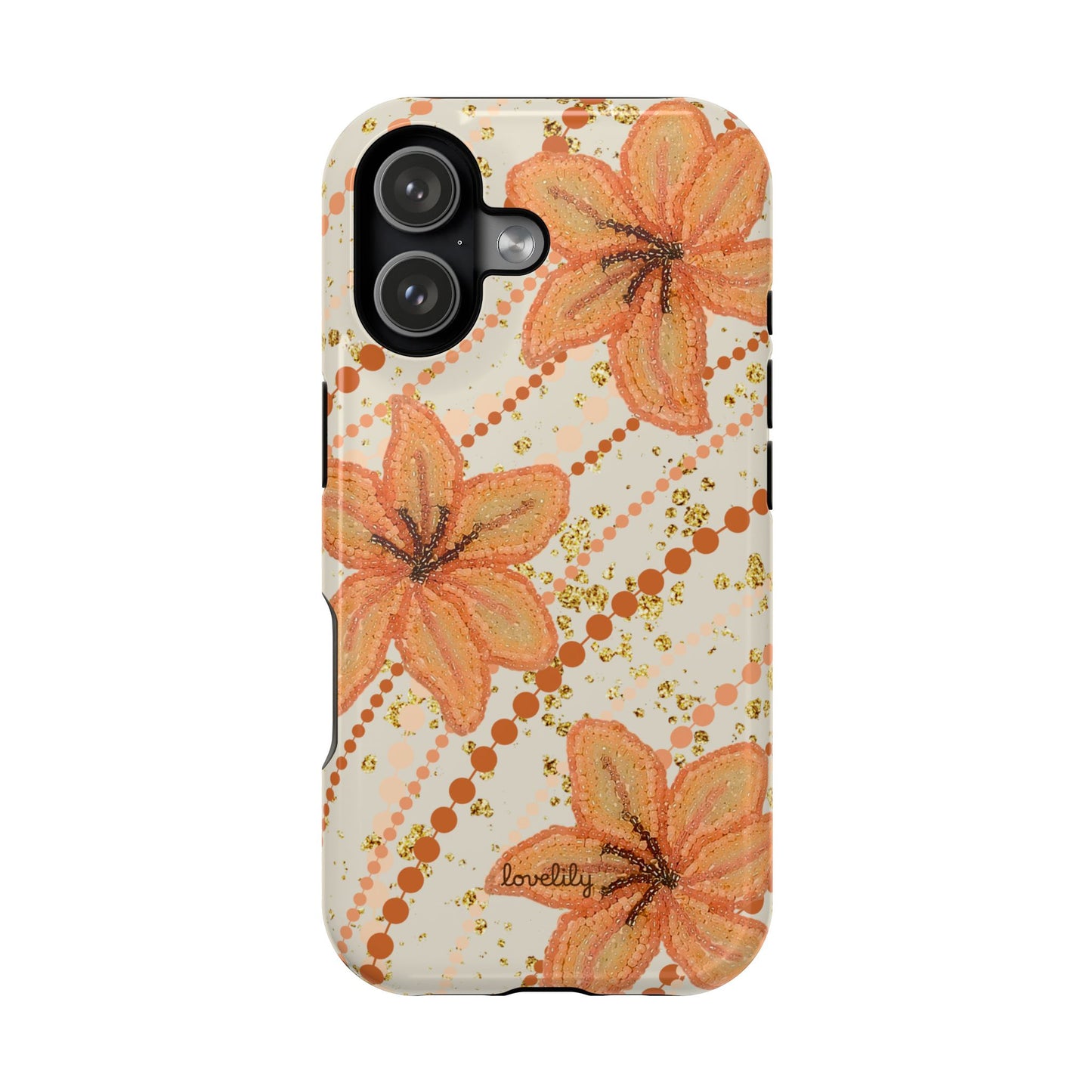 MAGSAFE beaded lily stacked phone case