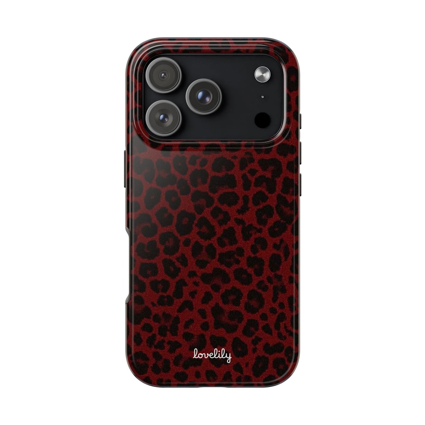 dark leopard stacked phone case