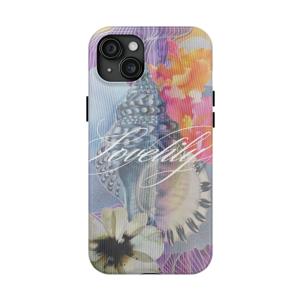 clear seashells ! stacked phone case