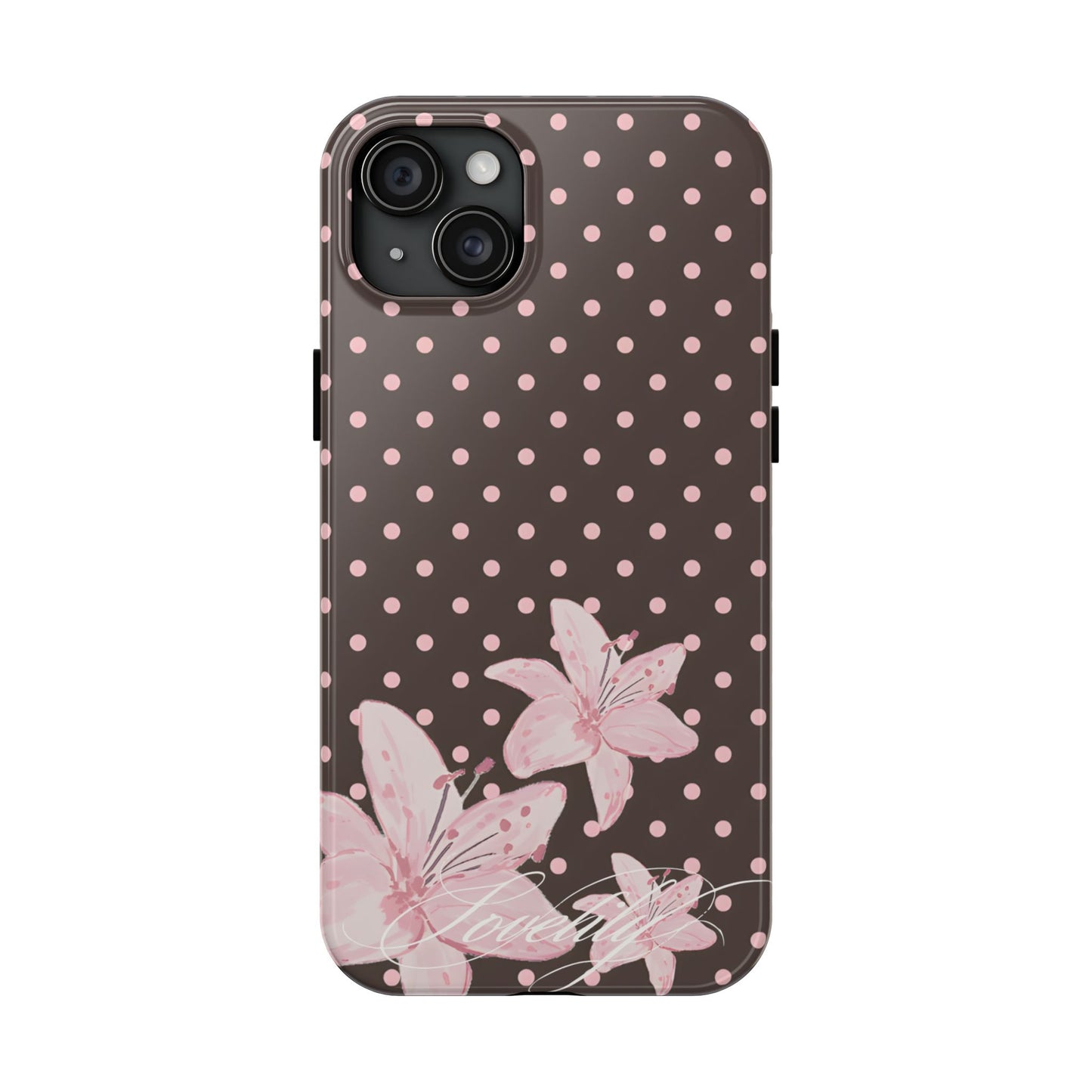 simple polka flowers! stacked phone case