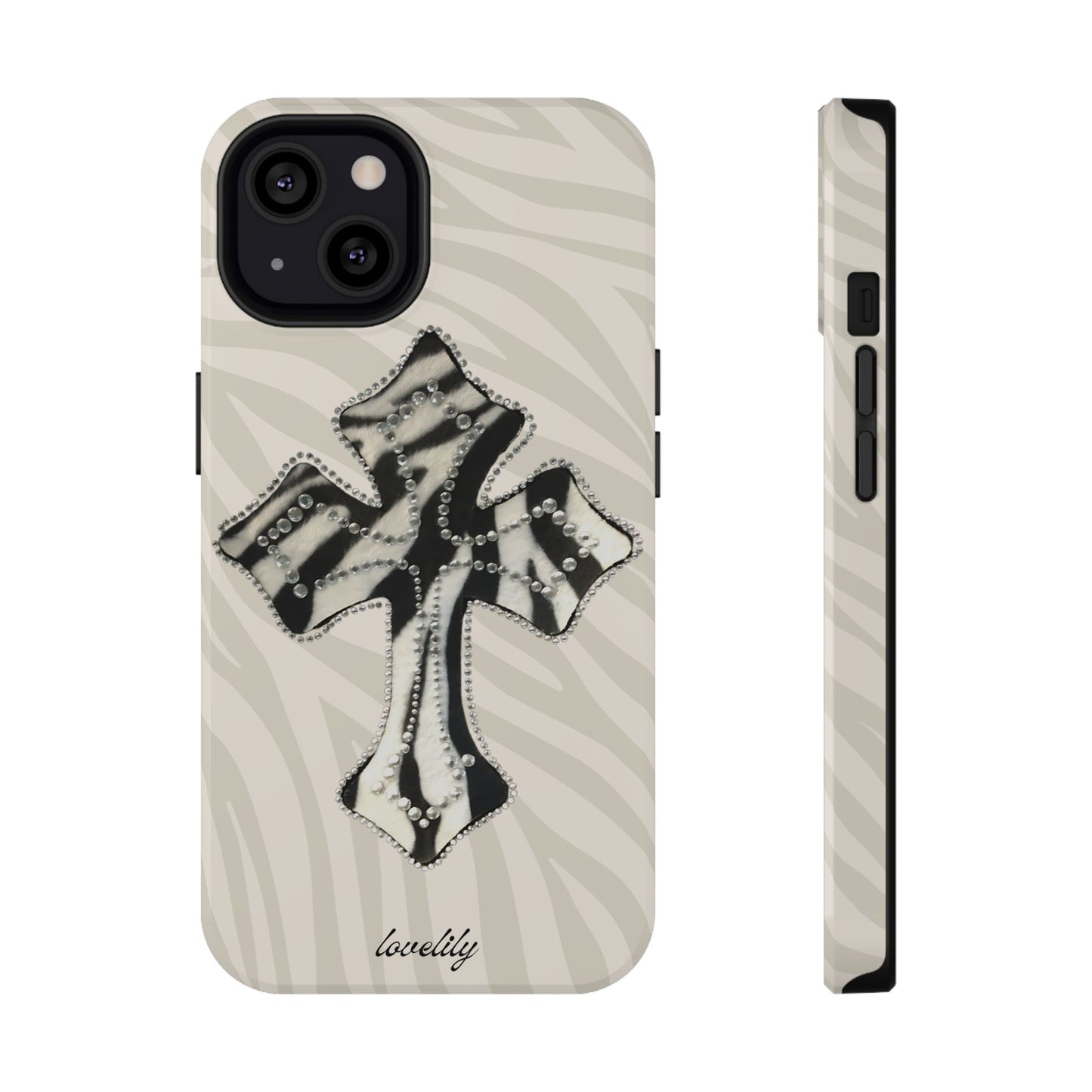 zebra cross stacked phone case