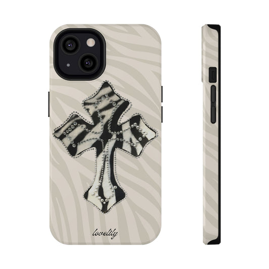 zebra cross stacked phone case