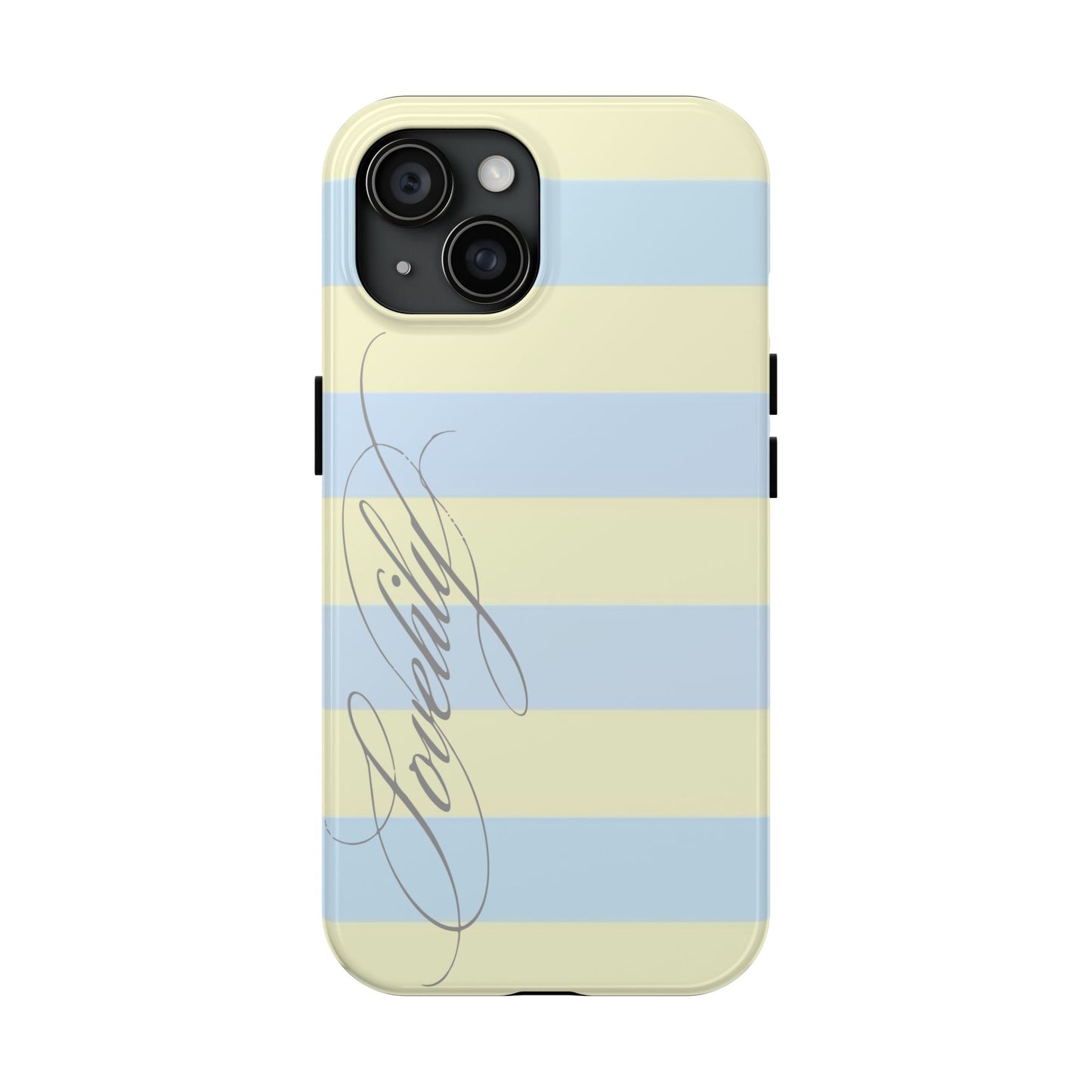 blue n yellow striped stacked phone case