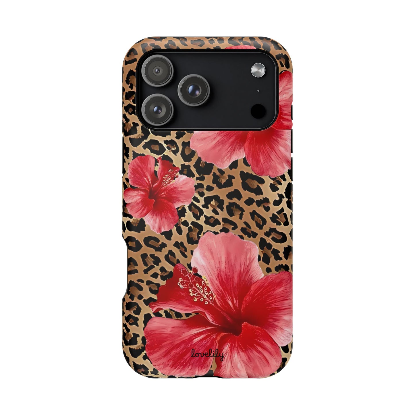 MAGSAFE leopard hibiscus stacked phone case