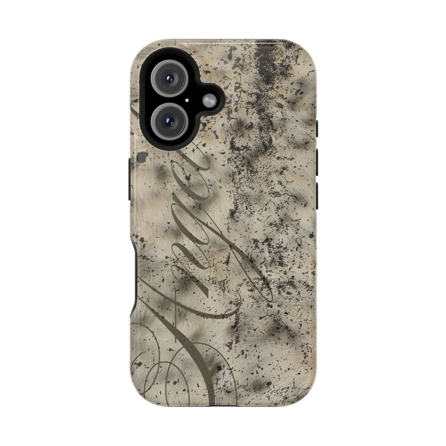 MAGSAFE leopard angel fur stacked phone case