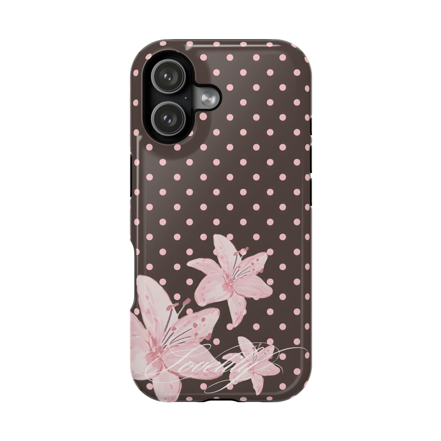 MAGSAFE simple polka flowers! stacked phone case