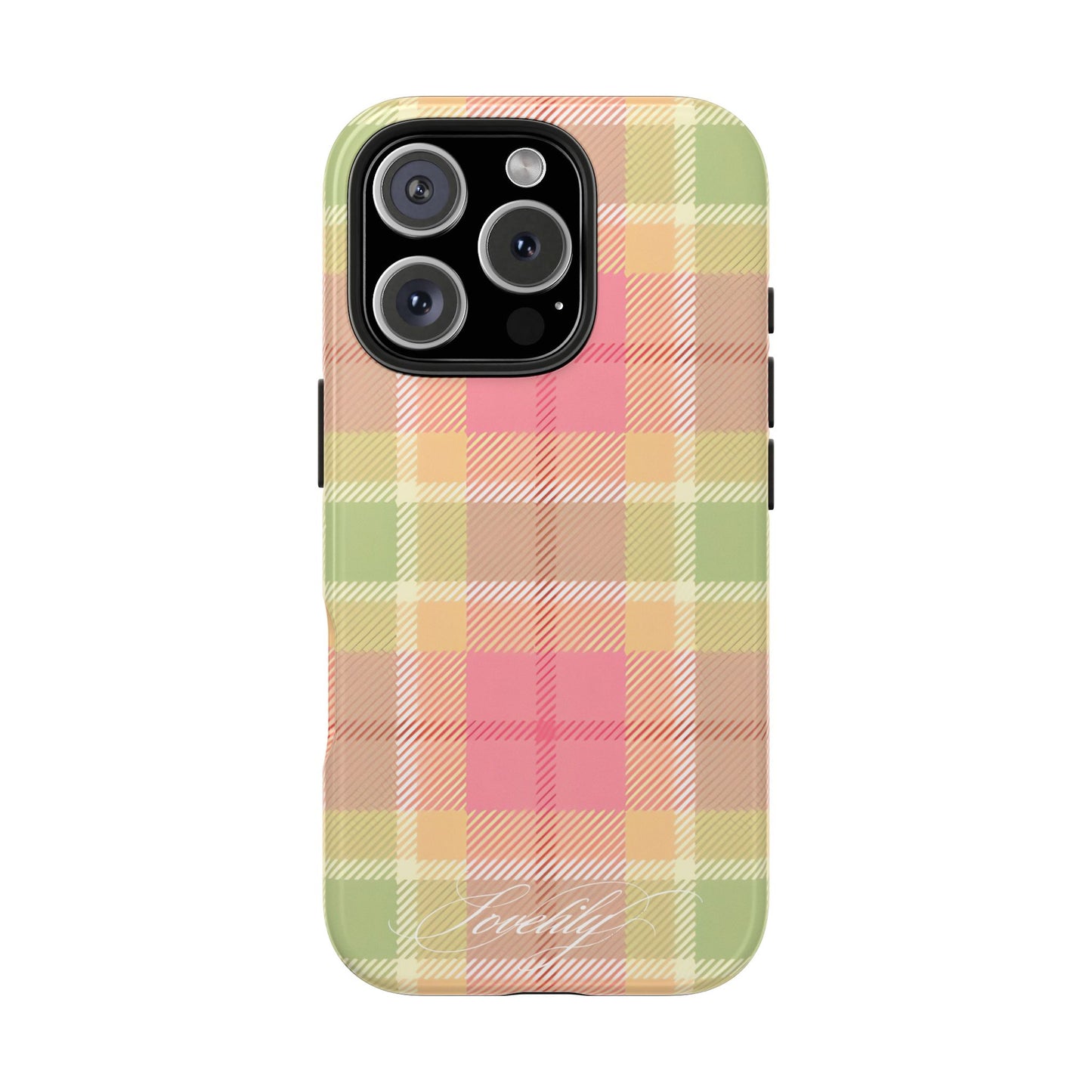 plaid colorful! stacked phone case