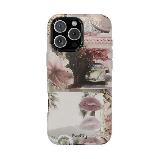 pink ballet collage stacked phone case