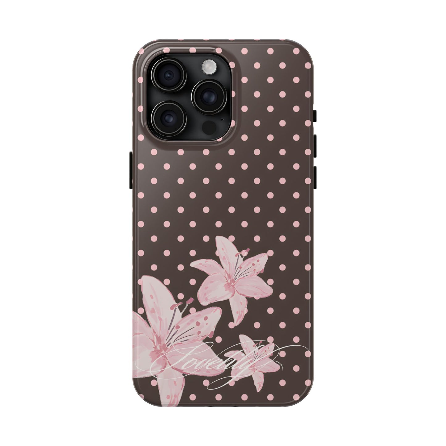 simple polka flowers! stacked phone case
