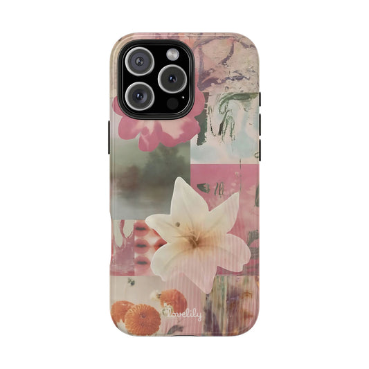 vintage lily stacked phone case