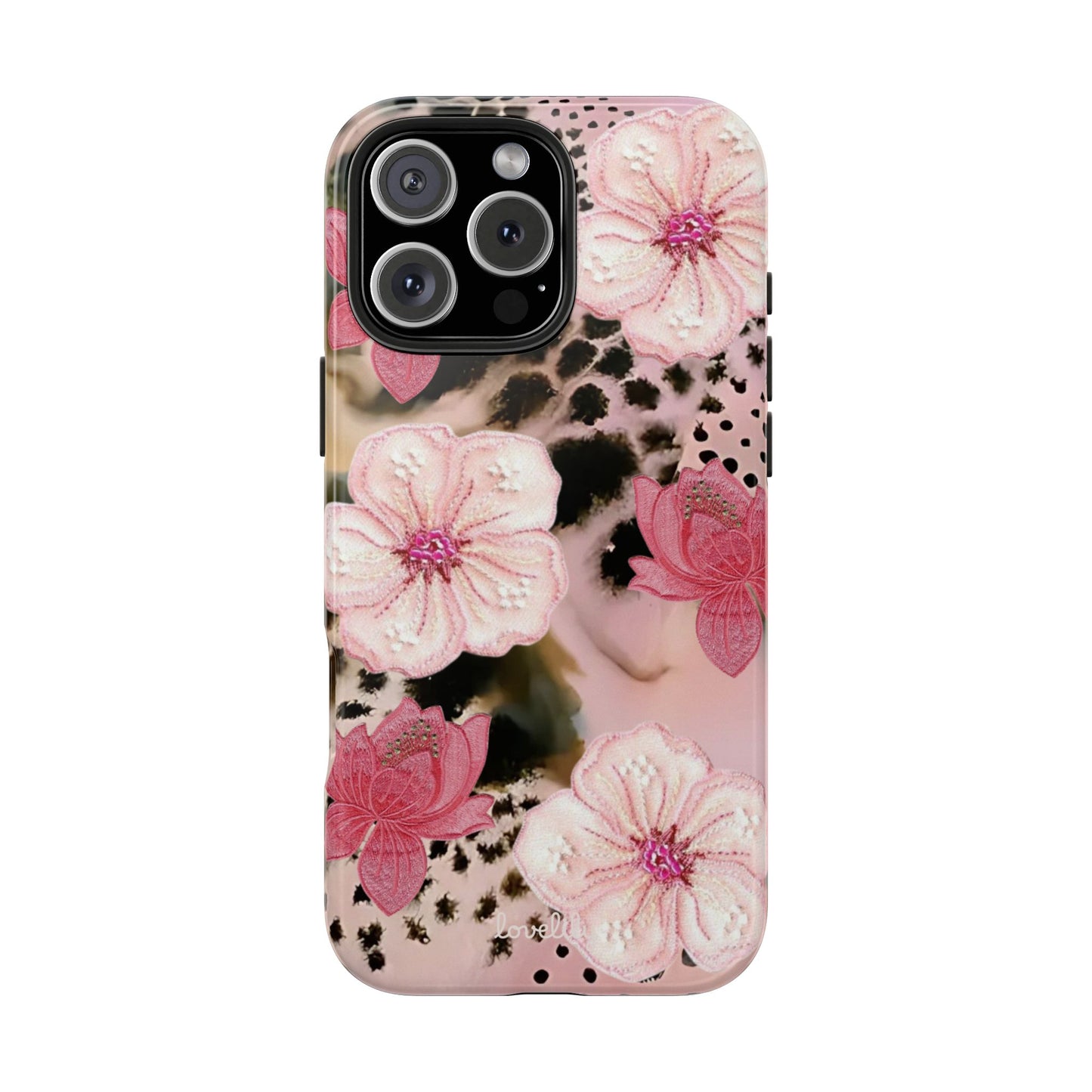 beaded flowers stacked phone case