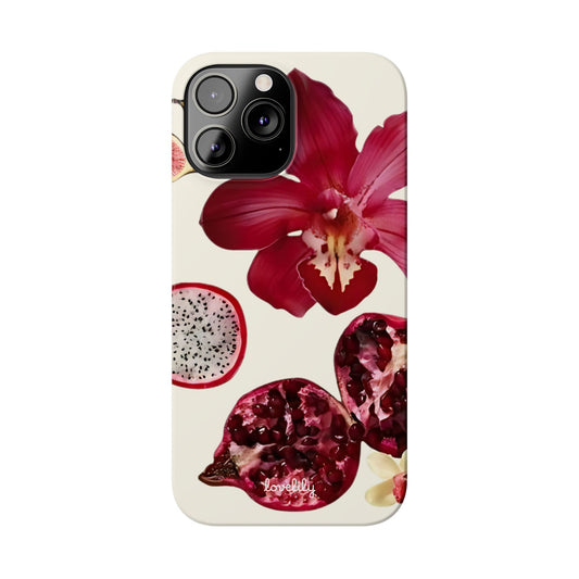 pomegranate vibes slim phone case