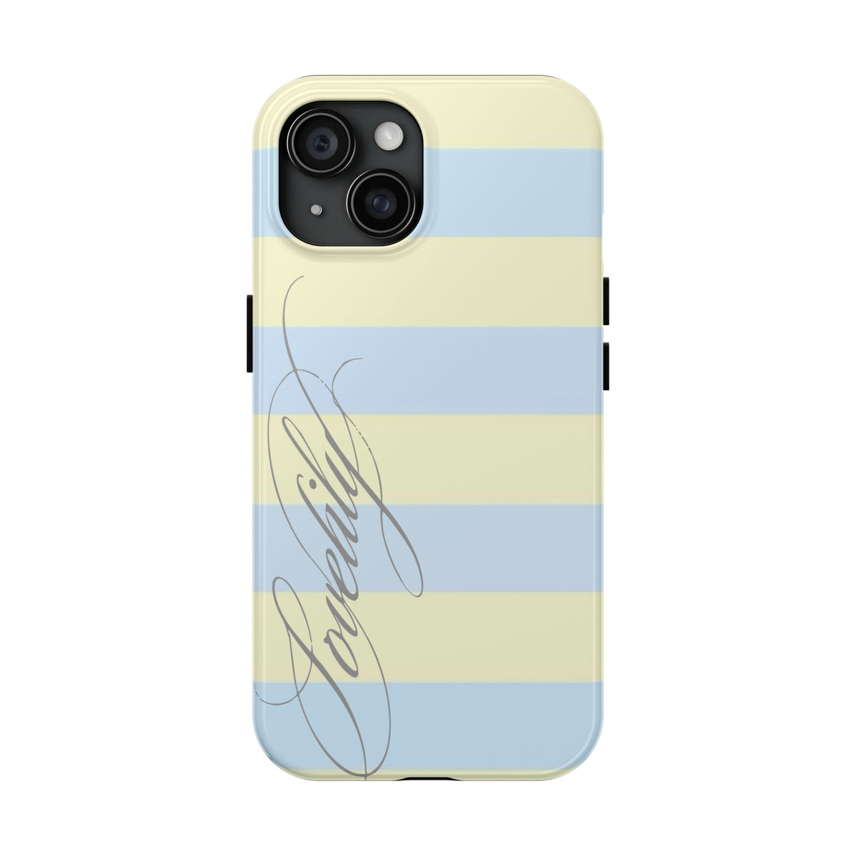 blue n yellow striped w/out flowers stacked phone case