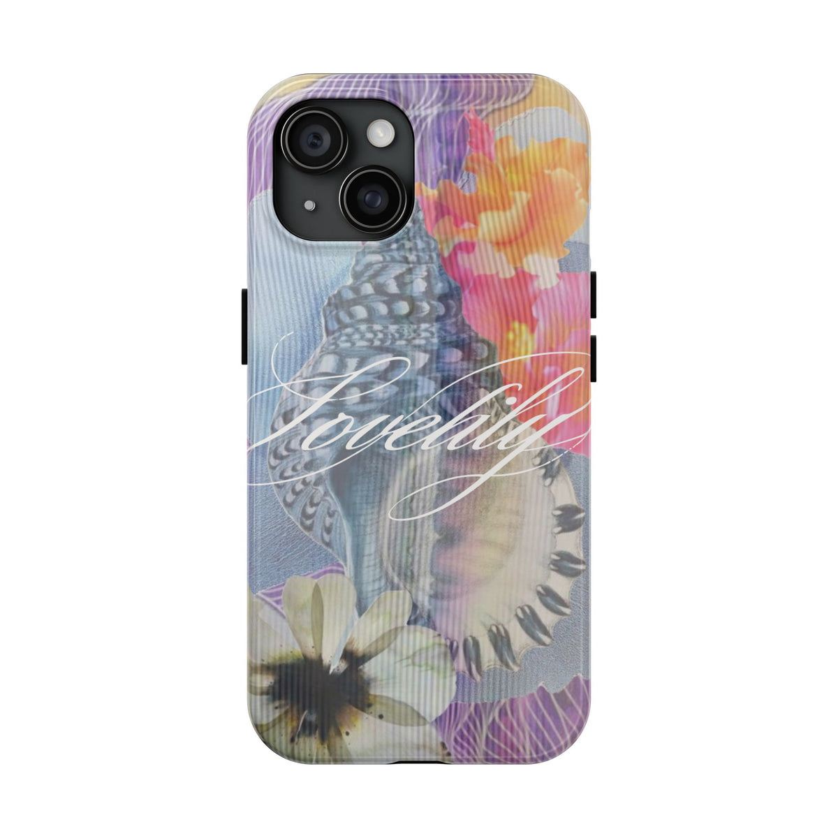 clear seashells ! stacked phone case