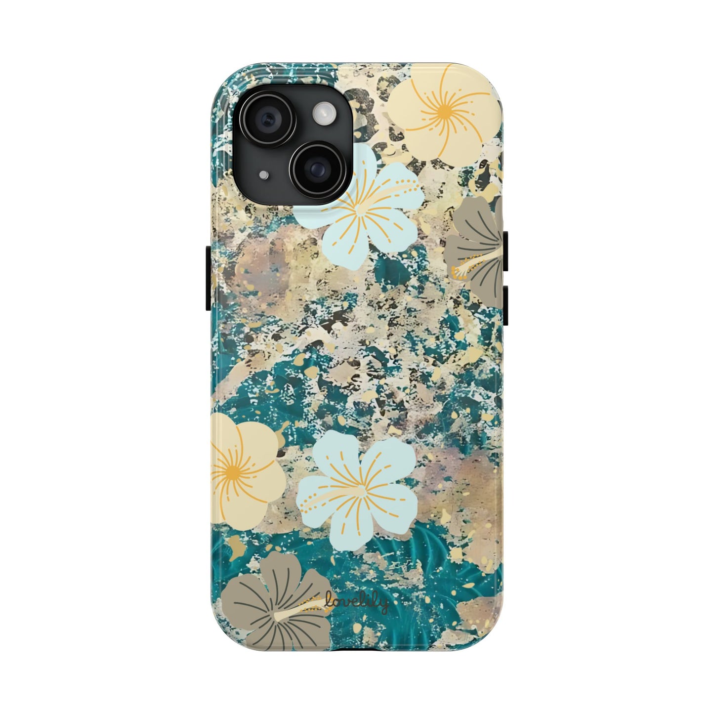 blue leopard stacked phone case