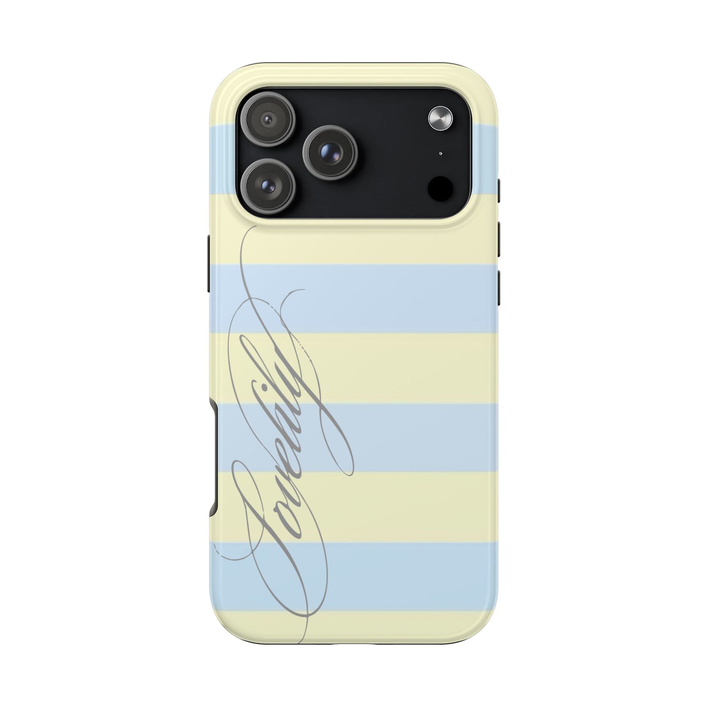 blue n yellow striped w/out flowers stacked phone case