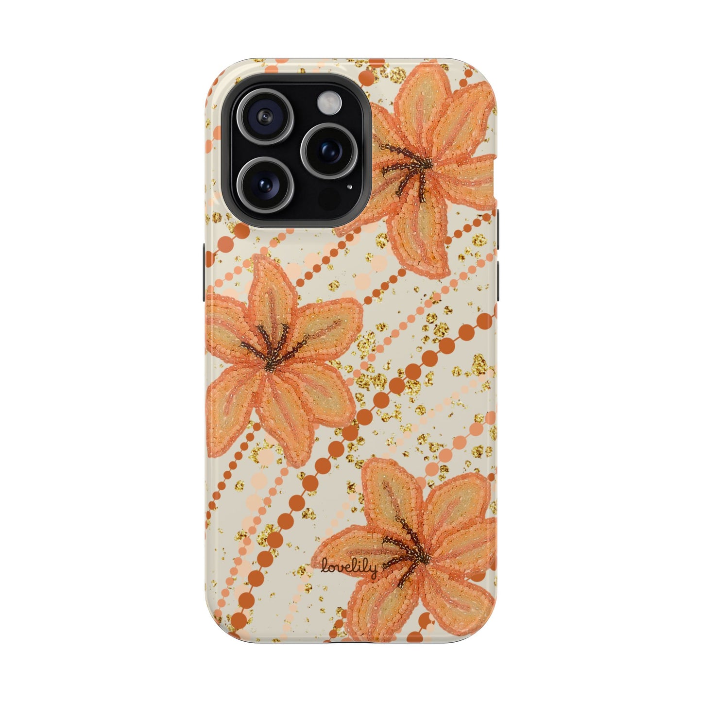 MAGSAFE beaded lily stacked phone case