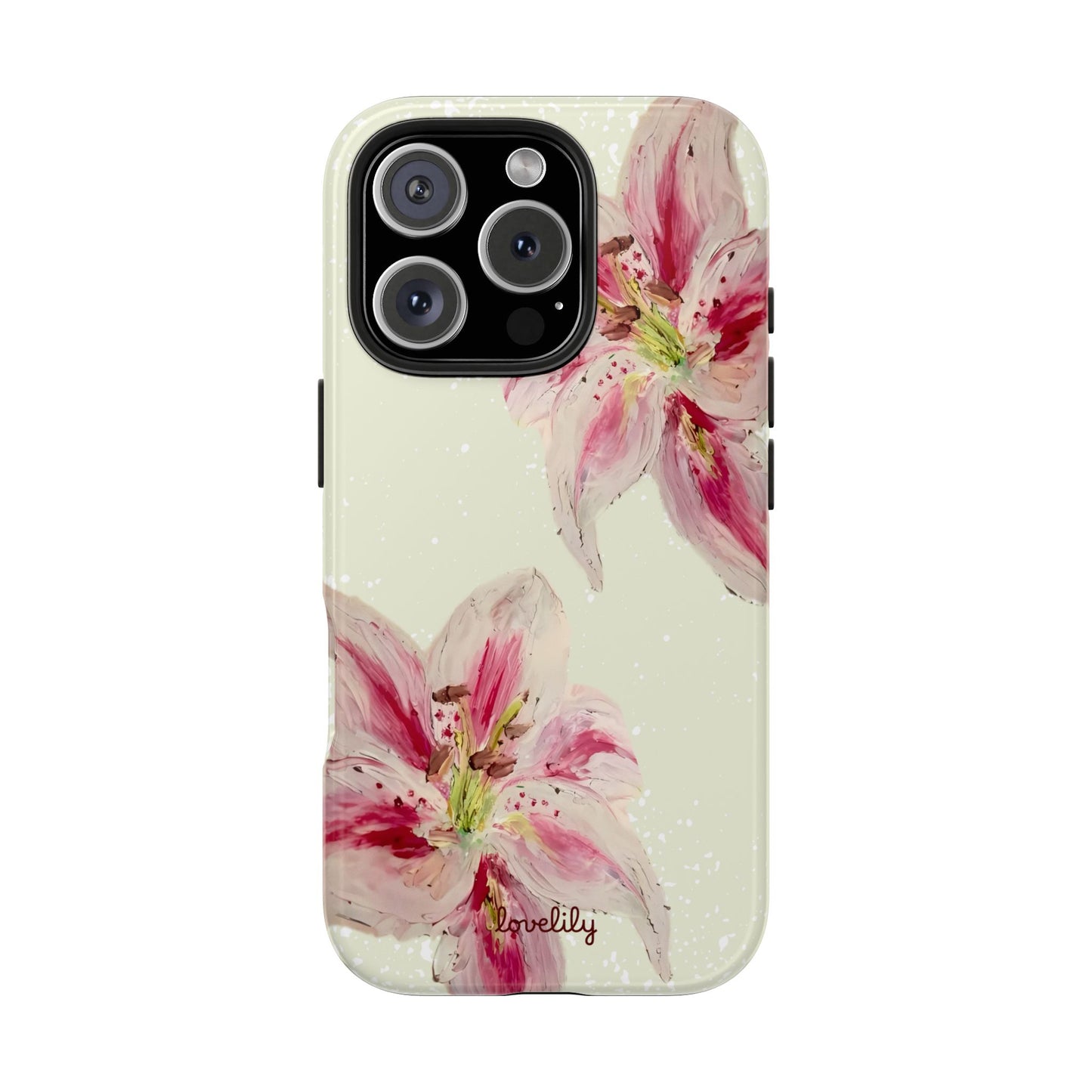 acrylic lily stacked phone case