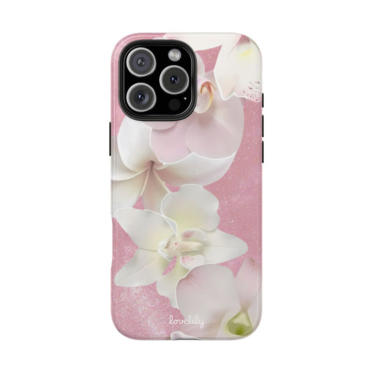pink shimmer stacked phone case