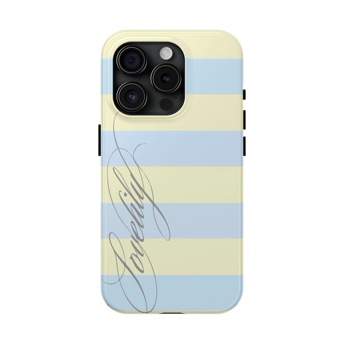 blue n yellow striped w/out flowers stacked phone case