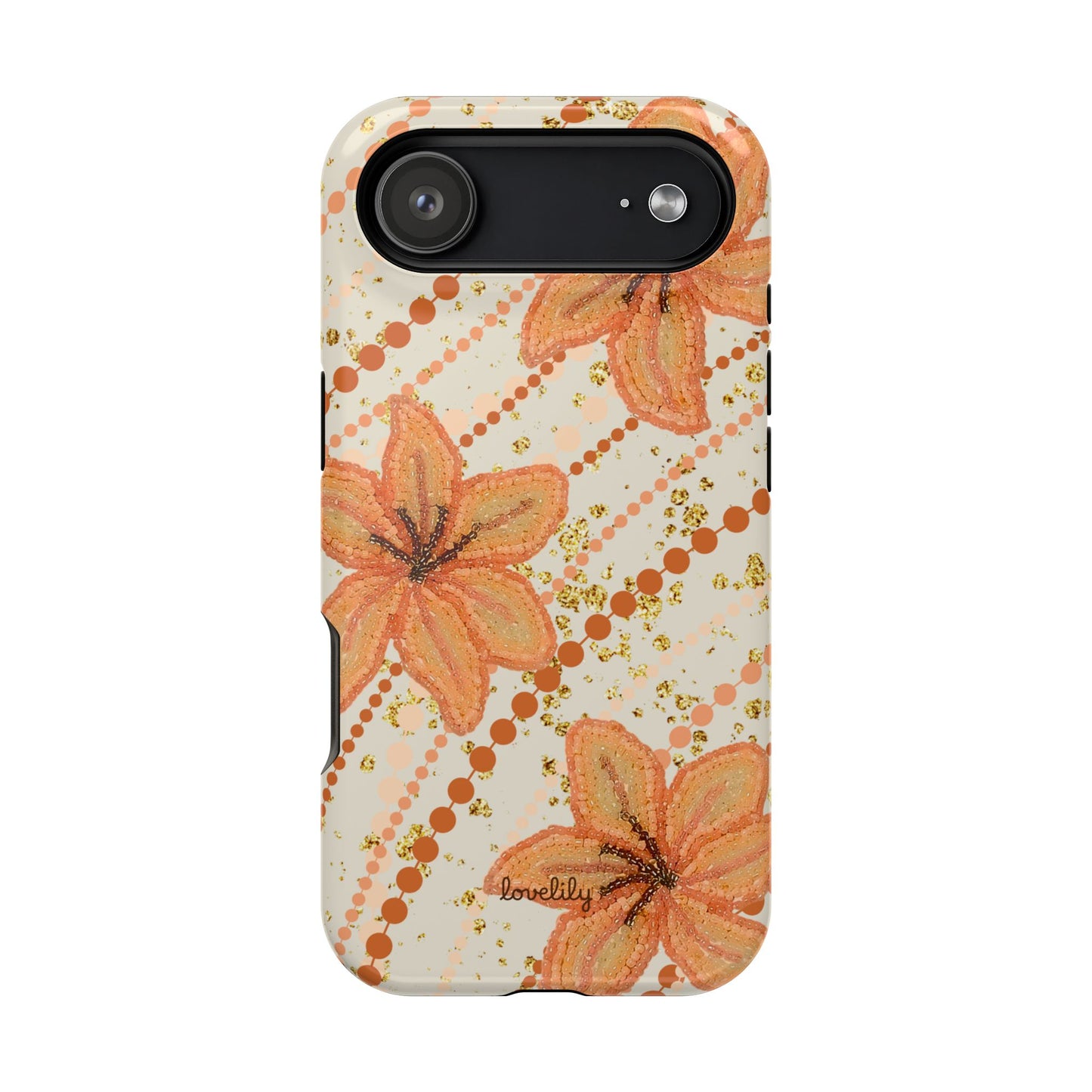 MAGSAFE beaded lily stacked phone case