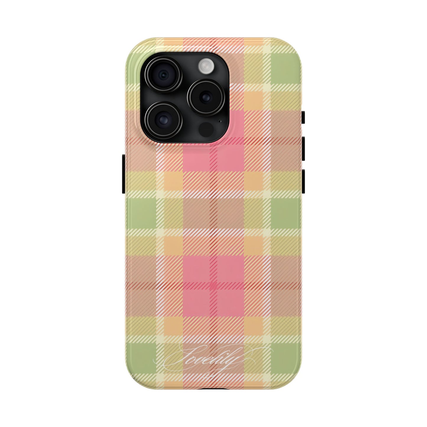 plaid colorful! stacked phone case