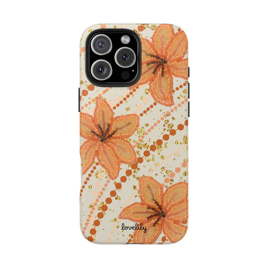 beaded lily stacked phone case