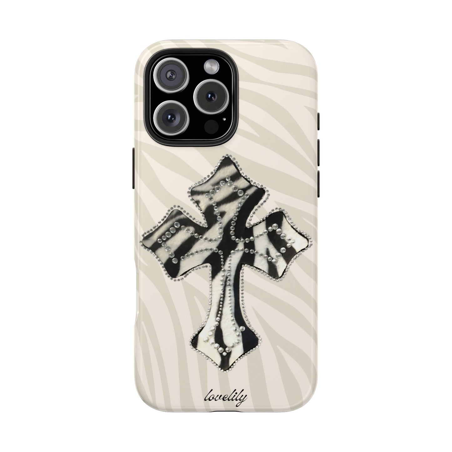 zebra cross stacked phone case
