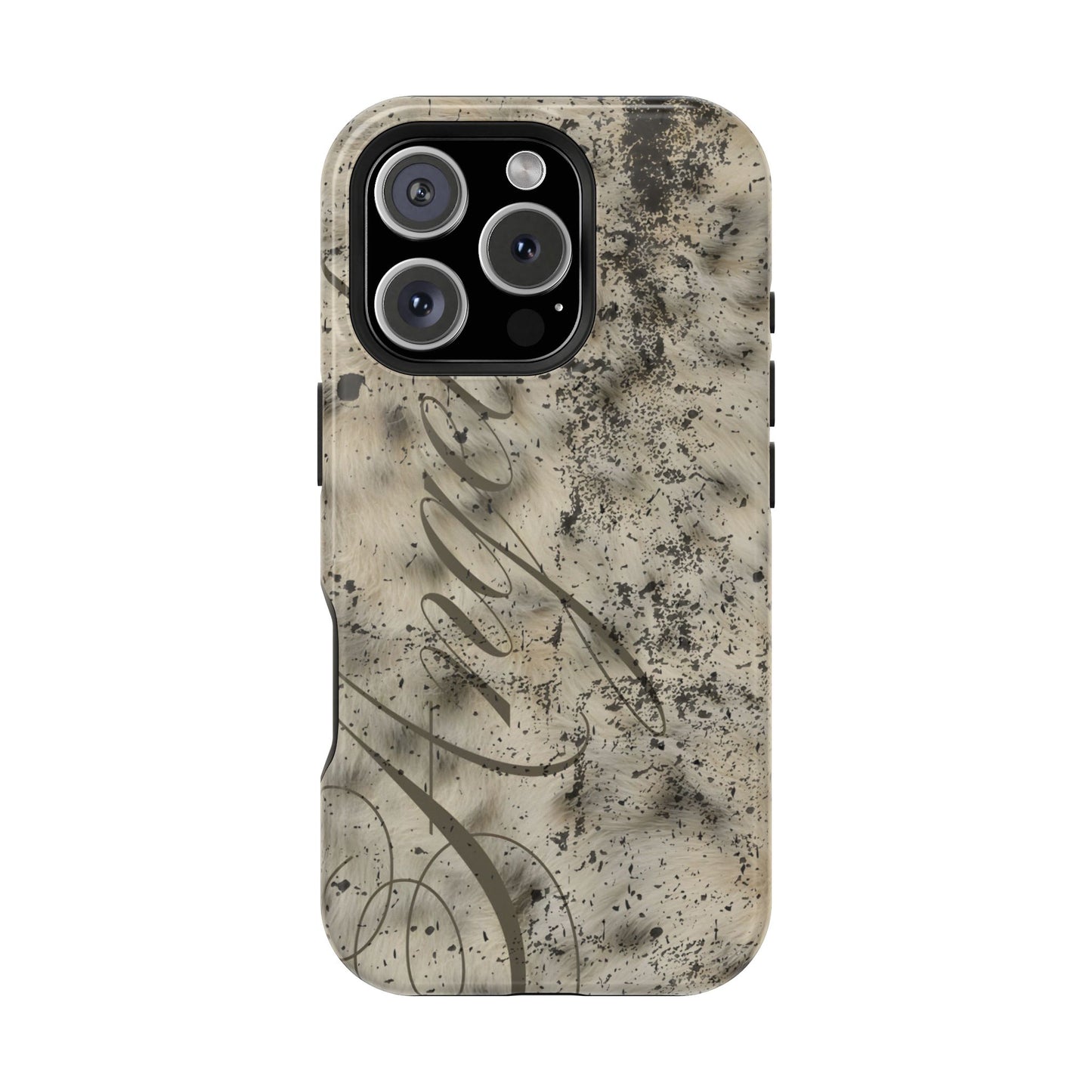 MAGSAFE leopard angel fur stacked phone case