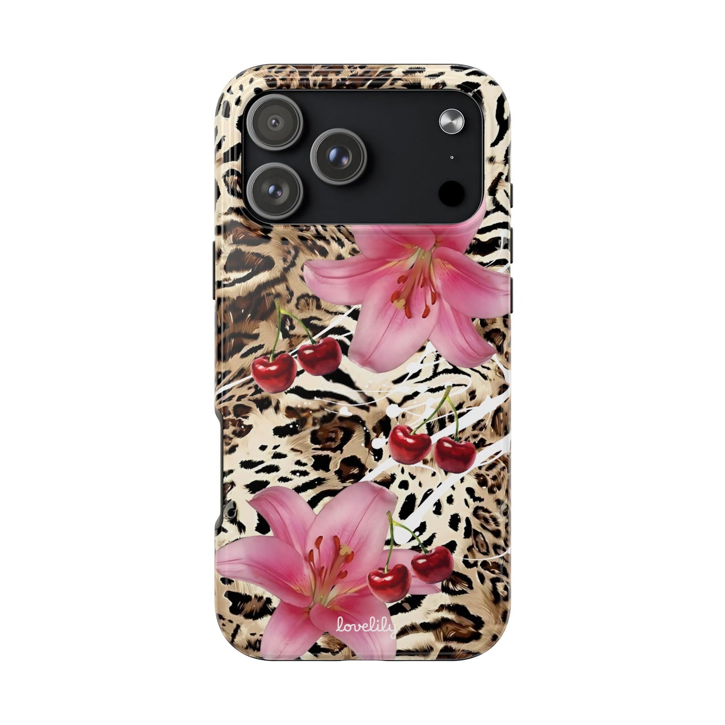 cherries n' lillies stacked phone case