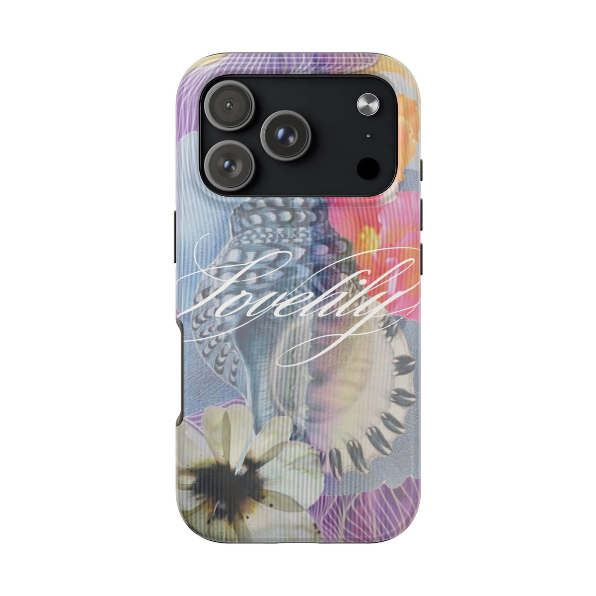 clear seashells ! stacked phone case