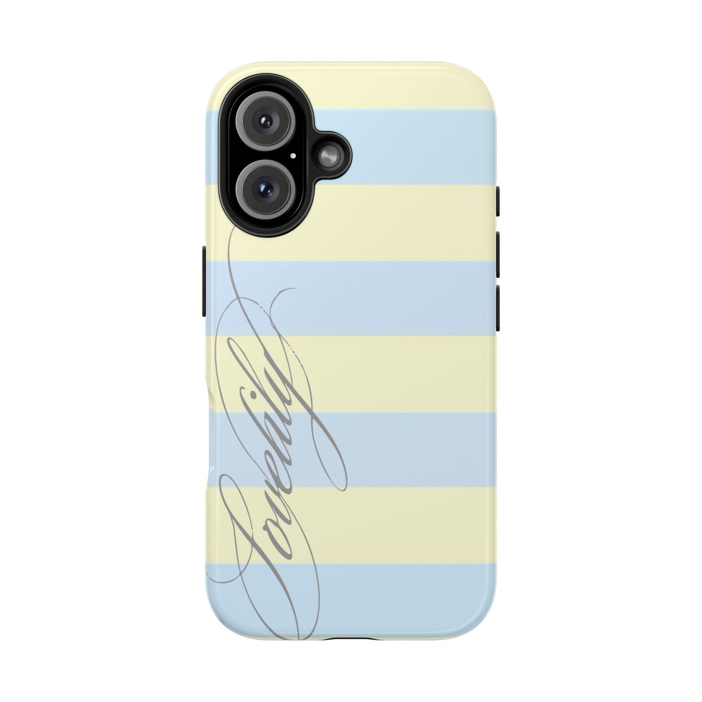 blue n yellow striped w/out flowers stacked phone case
