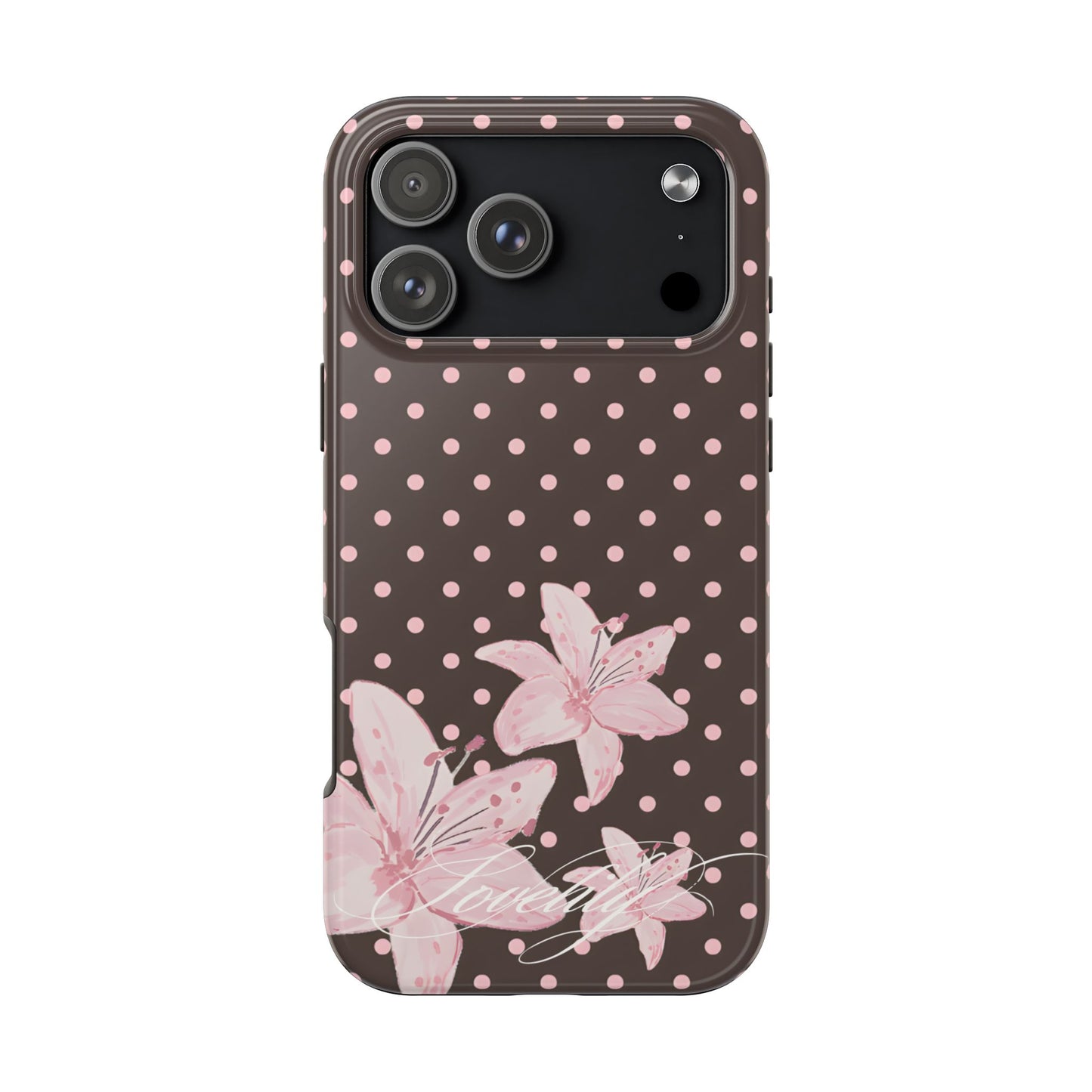 simple polka flowers! stacked phone case