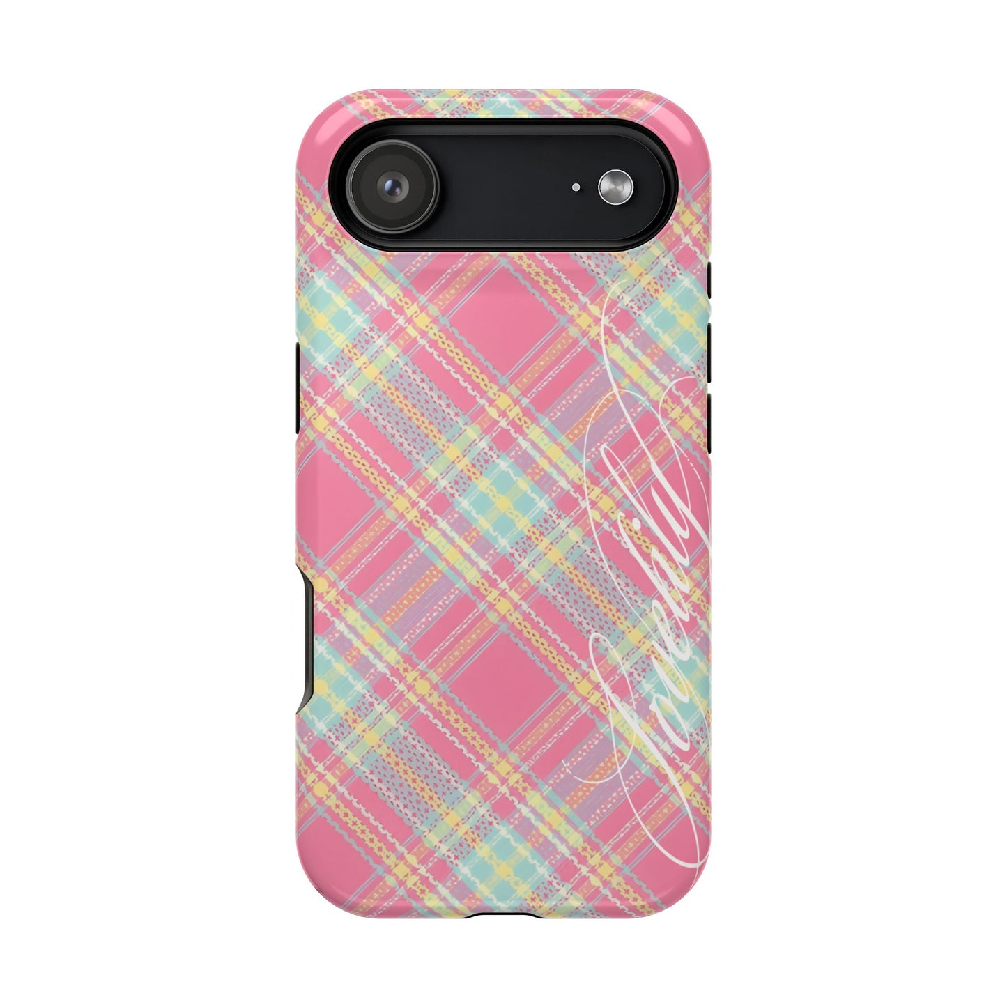 MAGSAFE plaid colorful! stacked phone case