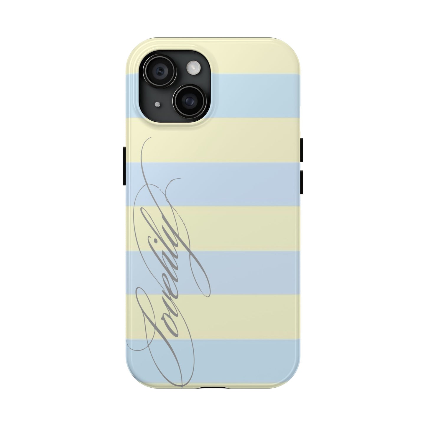 blue n yellow striped w/out flowers stacked phone case