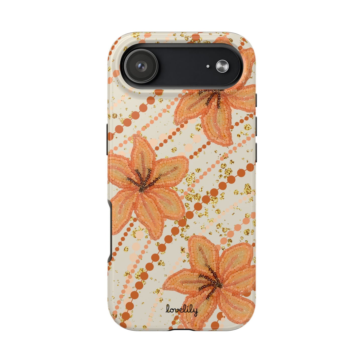 beaded lily stacked phone case