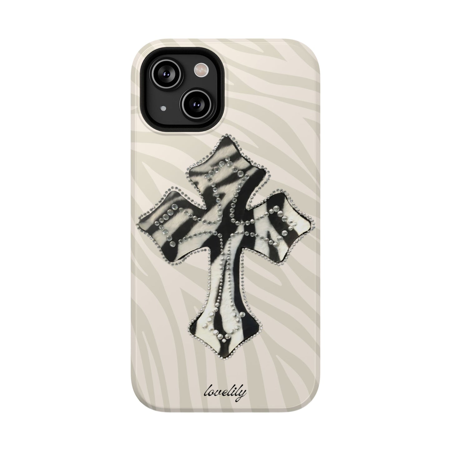 zebra cross stacked phone case