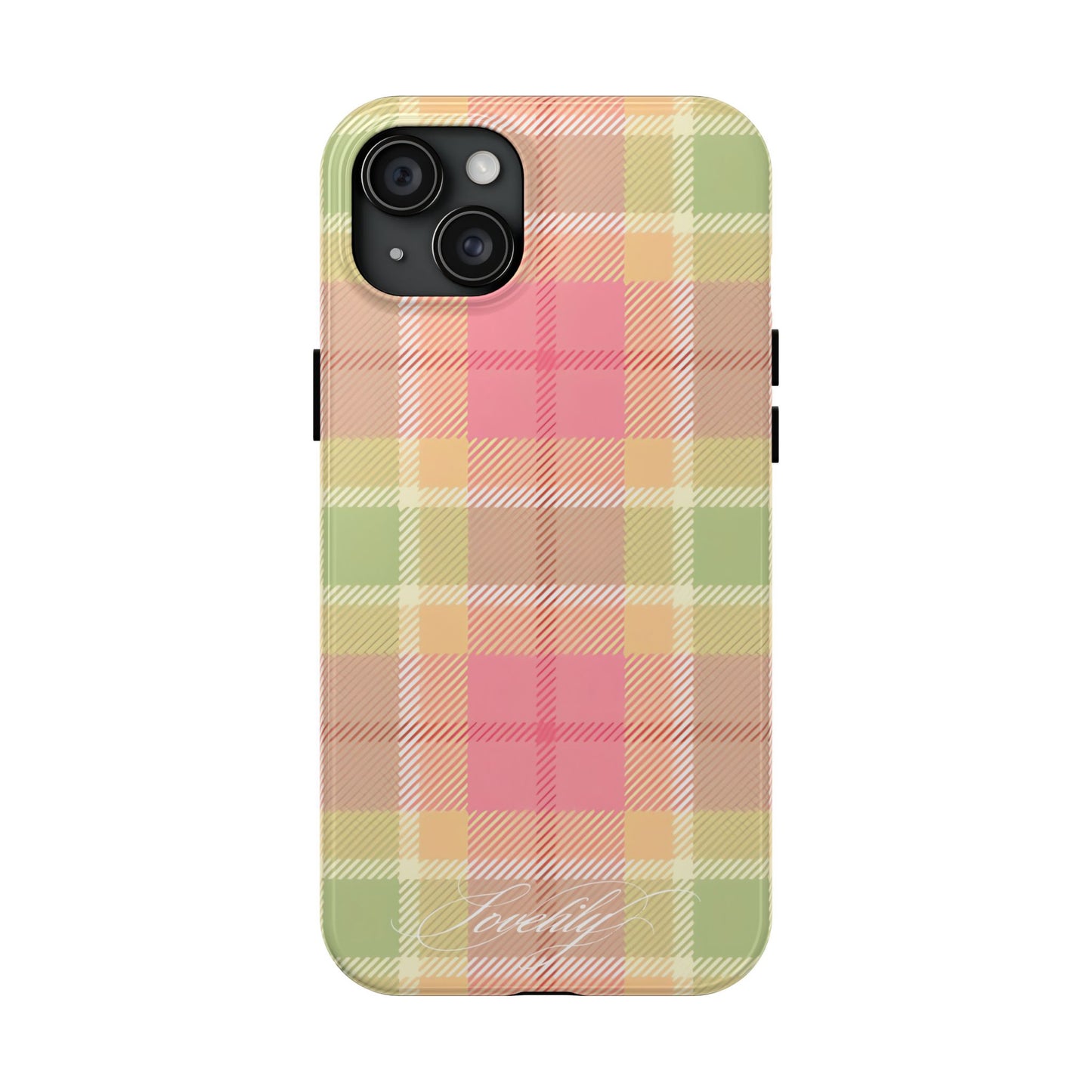 plaid colorful! stacked phone case