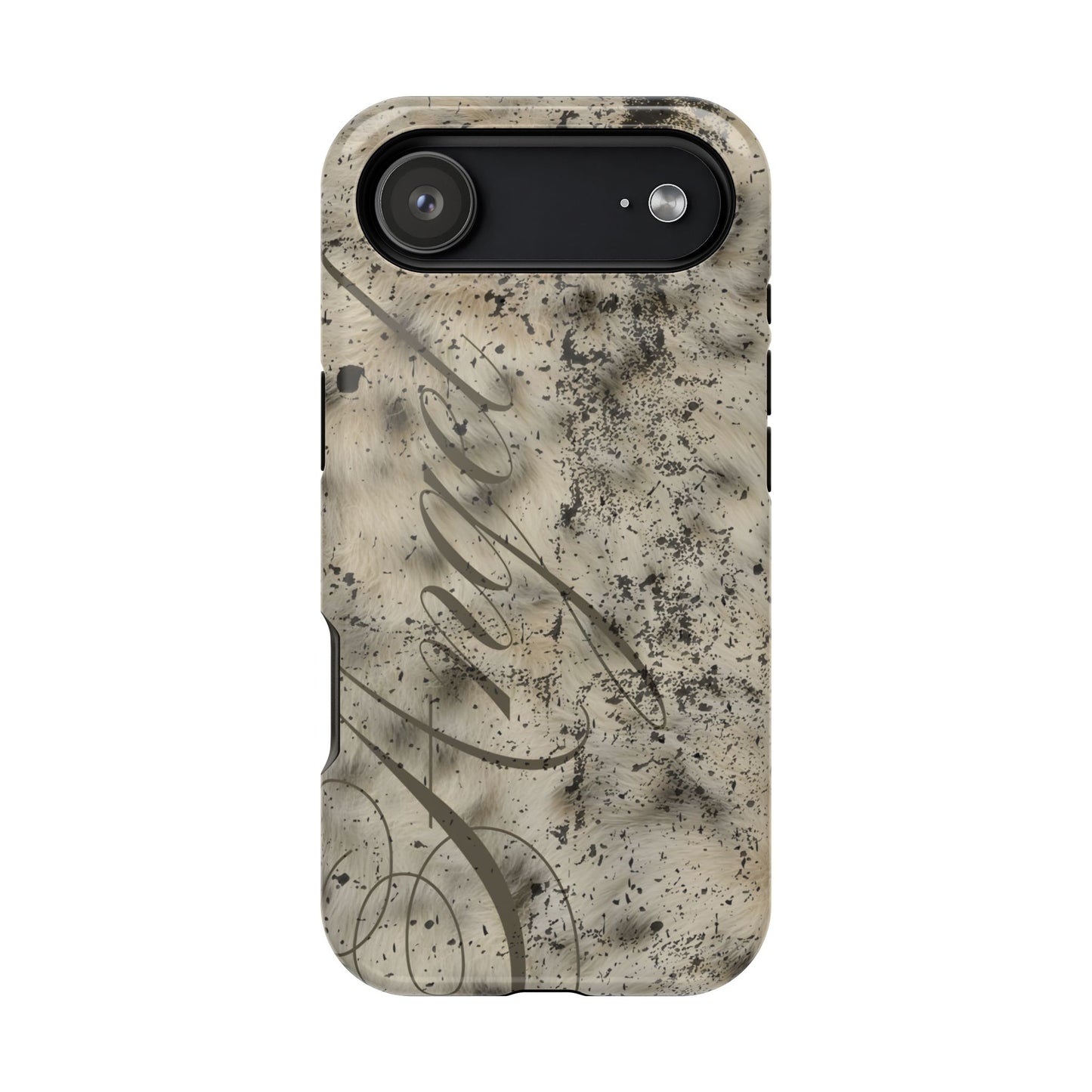 MAGSAFE leopard angel fur stacked phone case