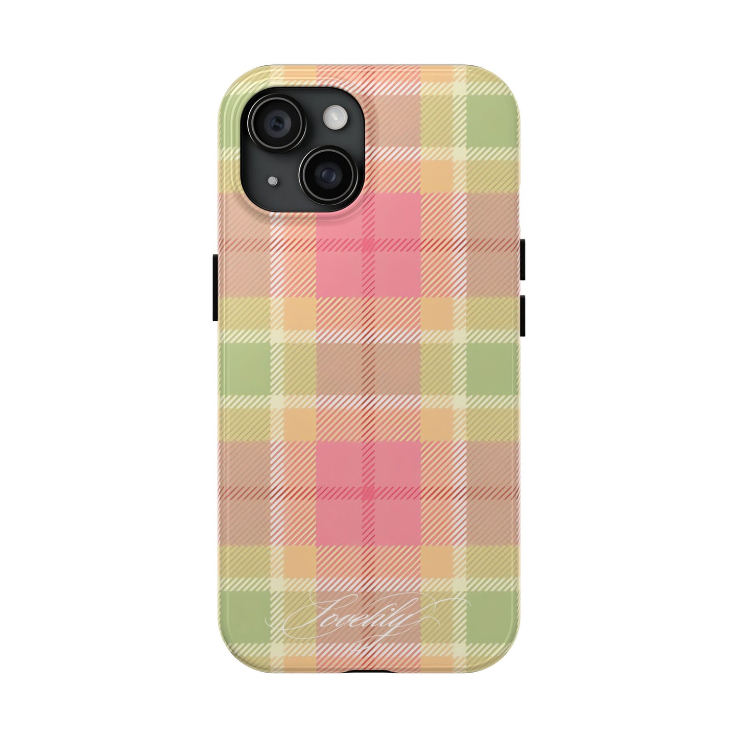 plaid colorful! stacked phone case