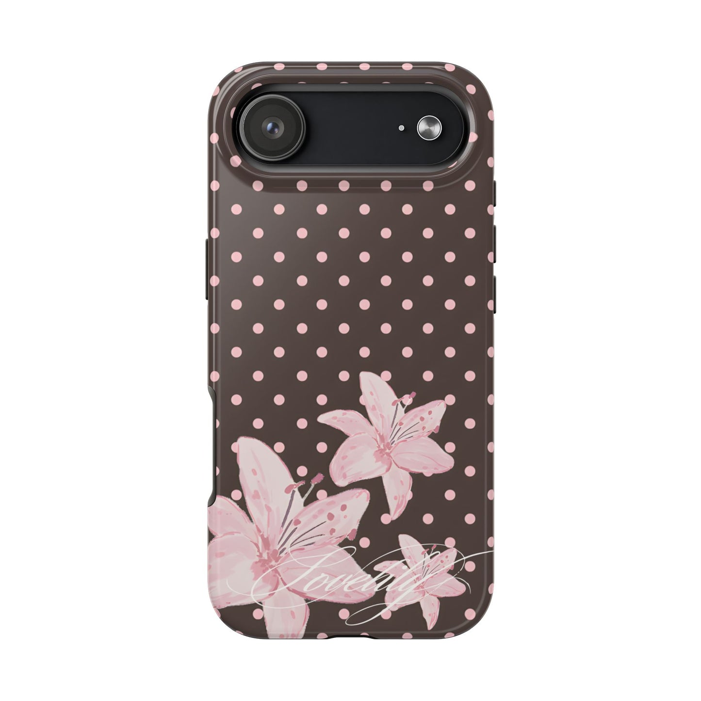 simple polka flowers! stacked phone case