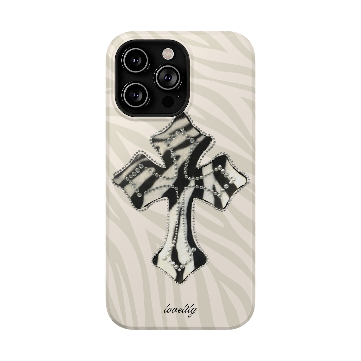 zebra cross stacked phone case