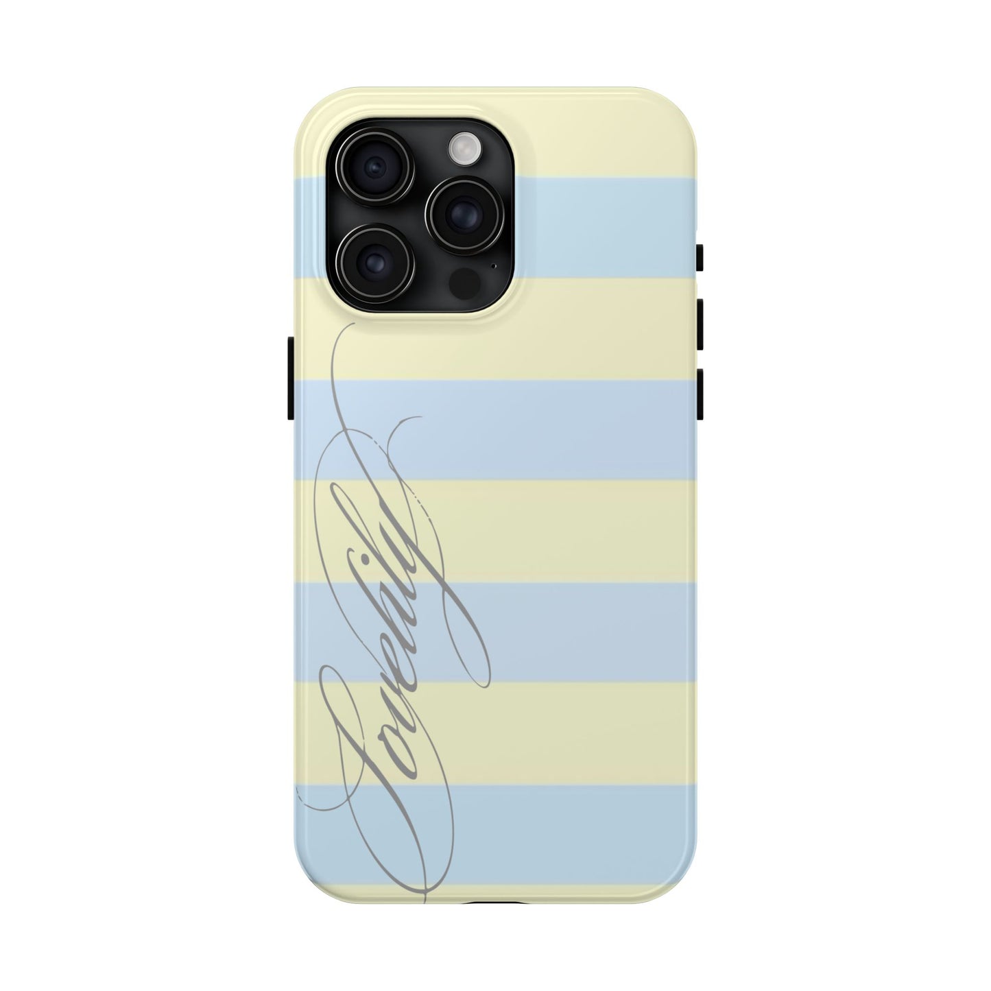 blue n yellow striped w/out flowers stacked phone case