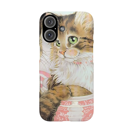 pretty kitty slim phone case