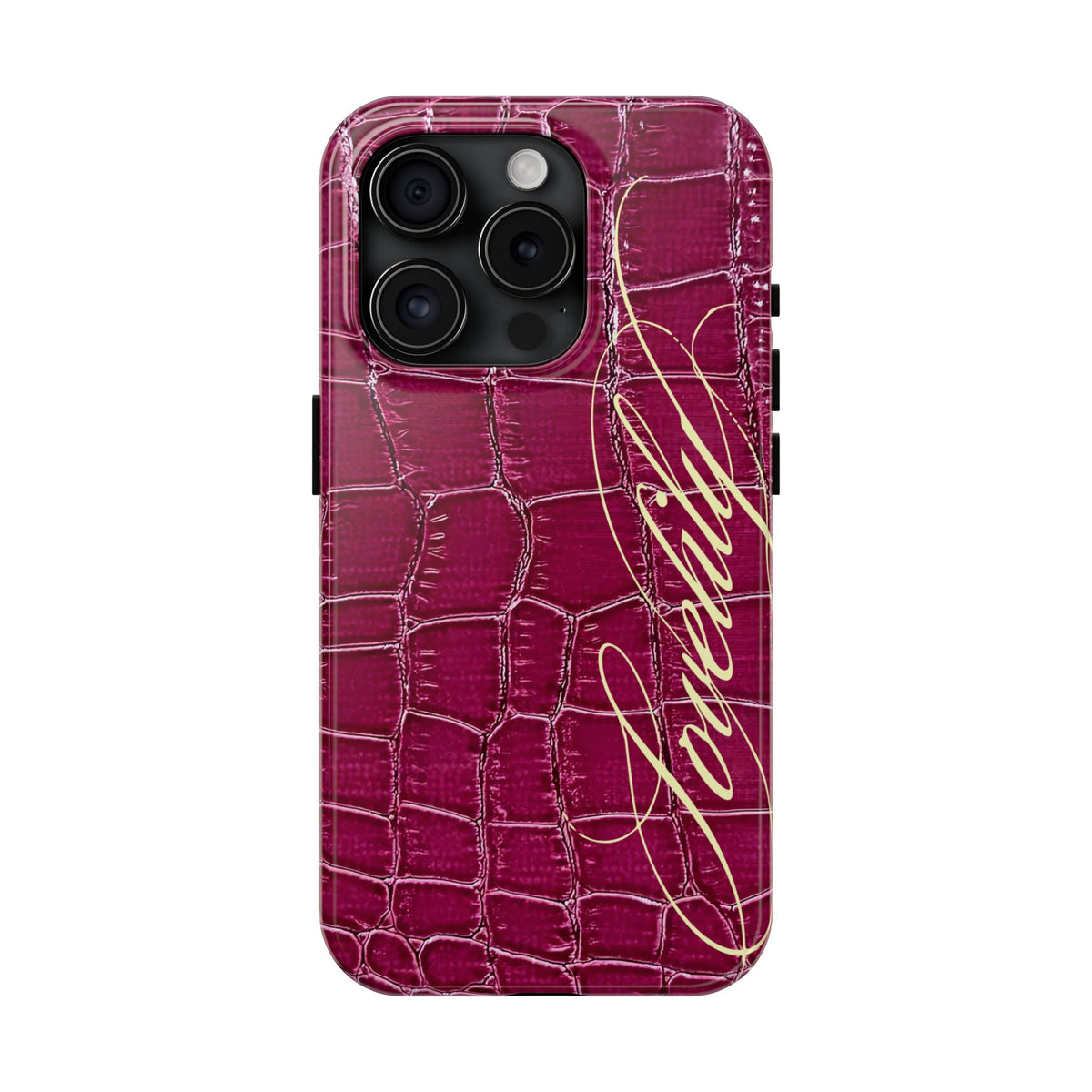 pink croc+  stacked phone case